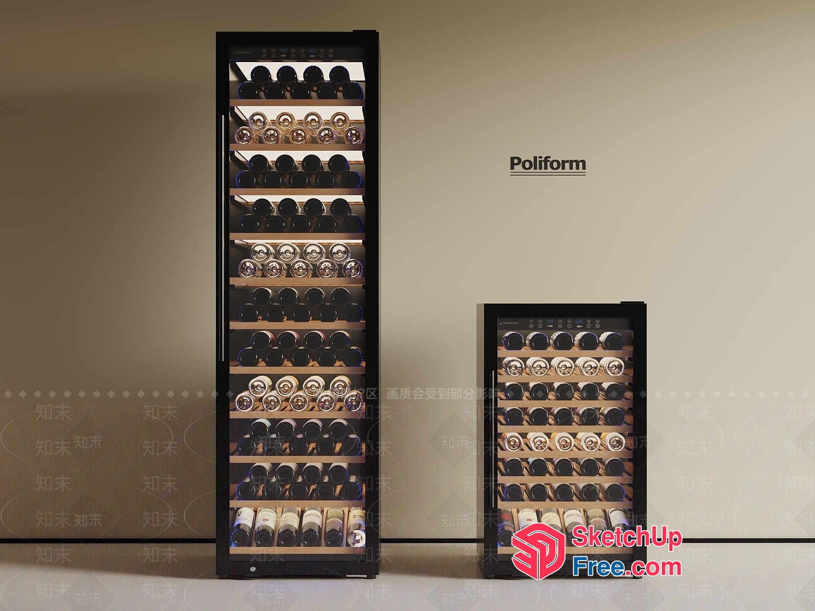 Poliform Wine Storage Units 3D SketchUp File