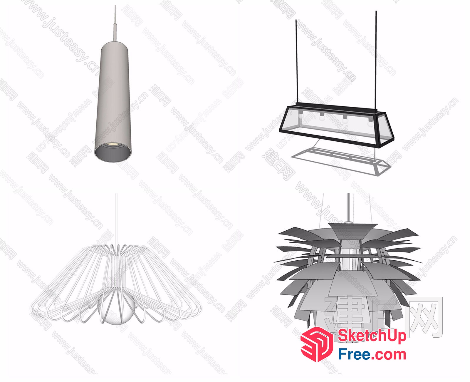 Modern Lighting Fixtures Collection 3D SketchUp File