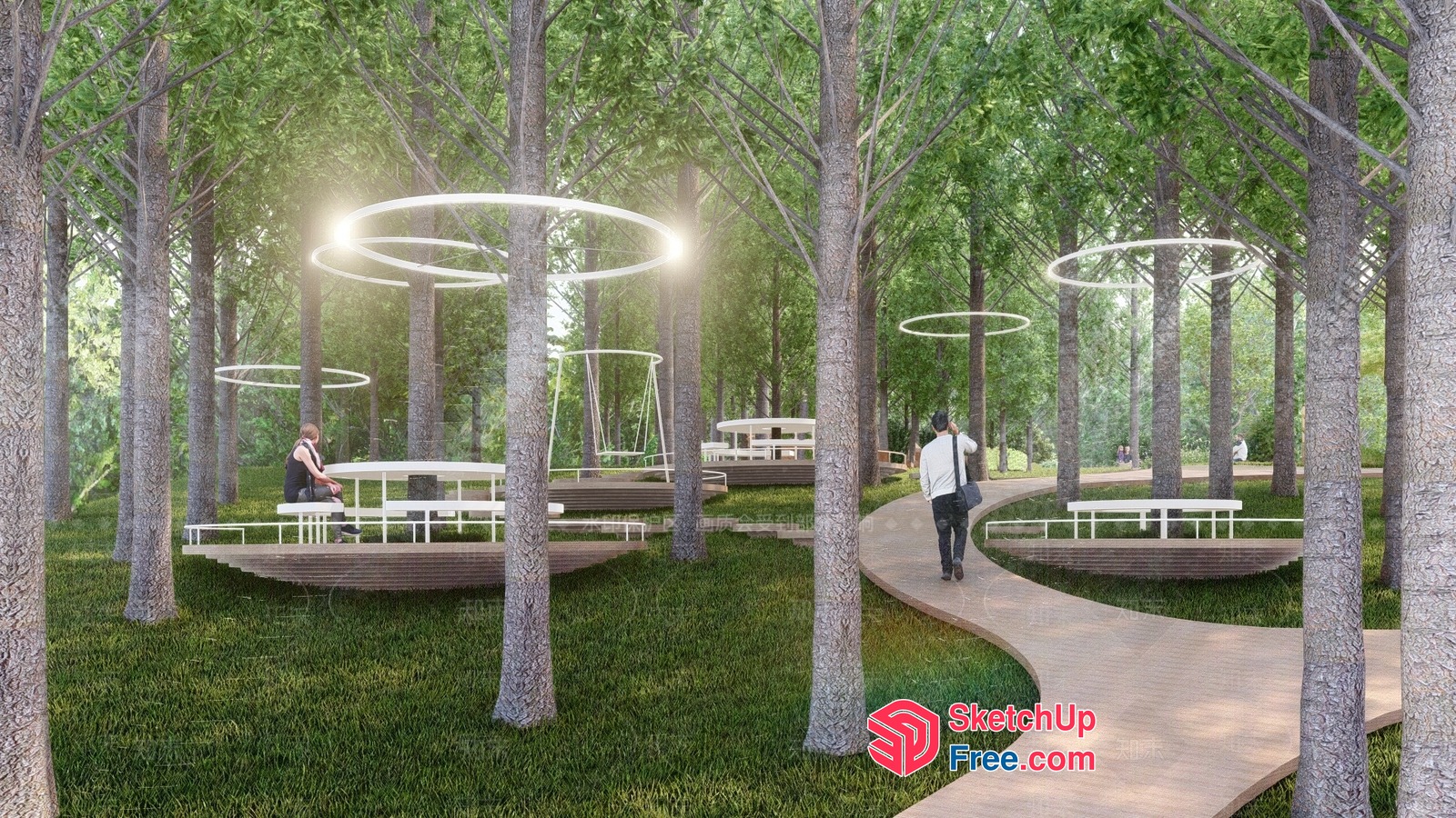 Serene Forest Oasis 3D SketchUp File