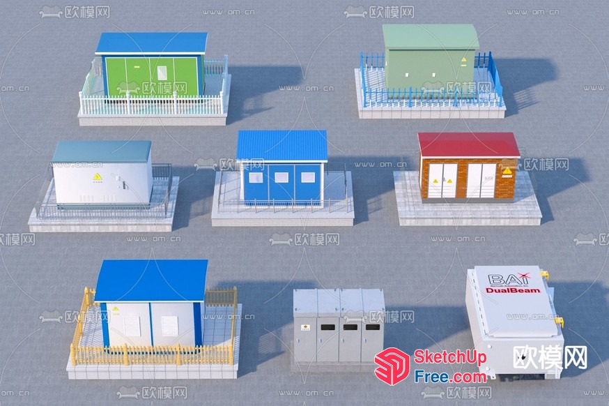 3D Model Of Various Buildings And Structures 3D SketchUp File