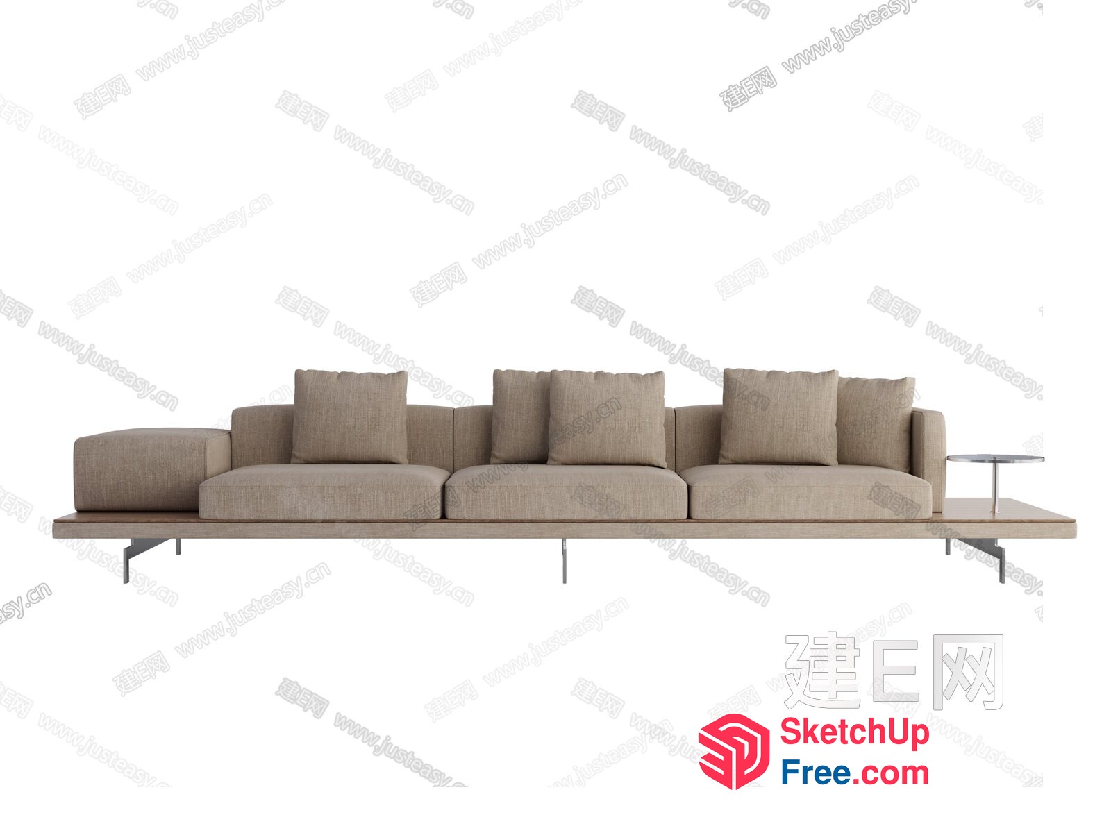 Modern Minimalist Sofa And Side Table 3D SketchUp File