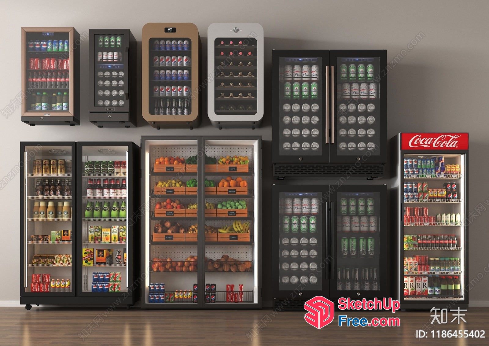 Mini Fridge Collection 3D SketchUp File