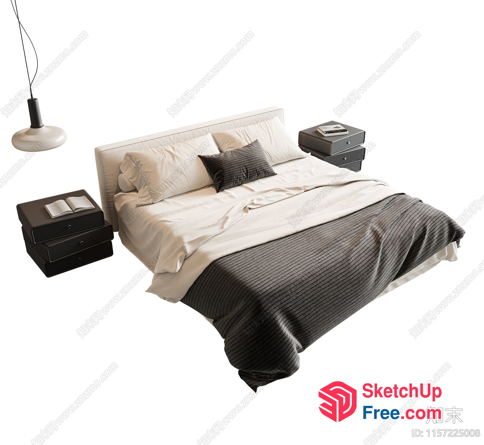 Modern Minimalist Bedroom Interior 3D SketchUp File
