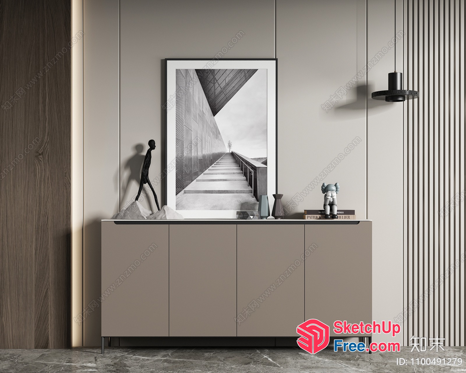 Staircase In Modern Building Interior 3D SketchUp File