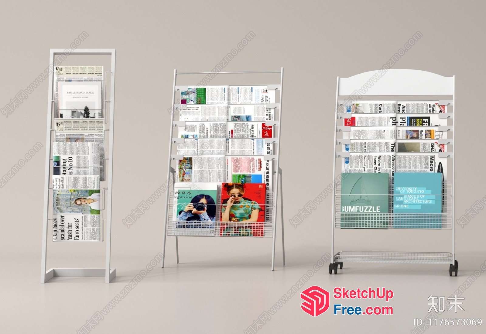 Newspaper Stands 3D SketchUp File