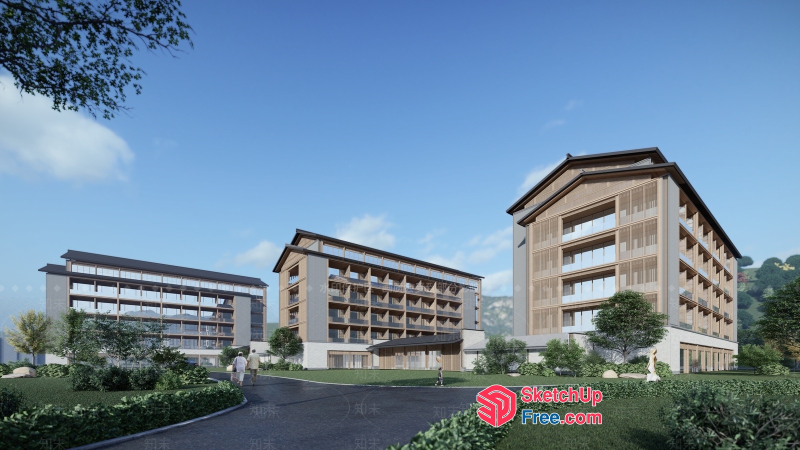 Exterior Design Of A Modern Building 3D SketchUp File