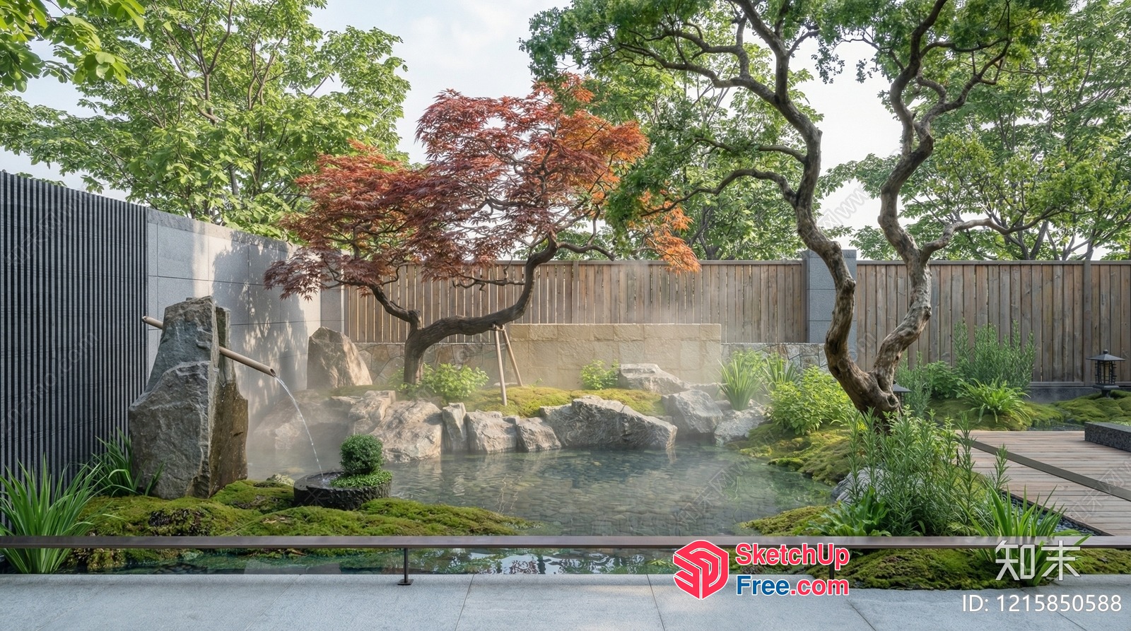 Serene Japanese Garden Oasis 3D SketchUp File