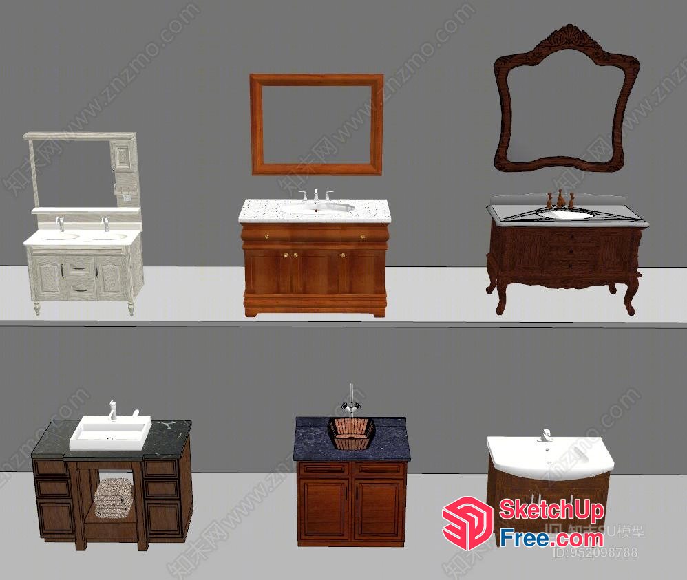 Bathroom Vanity Collection 3D SketchUp File