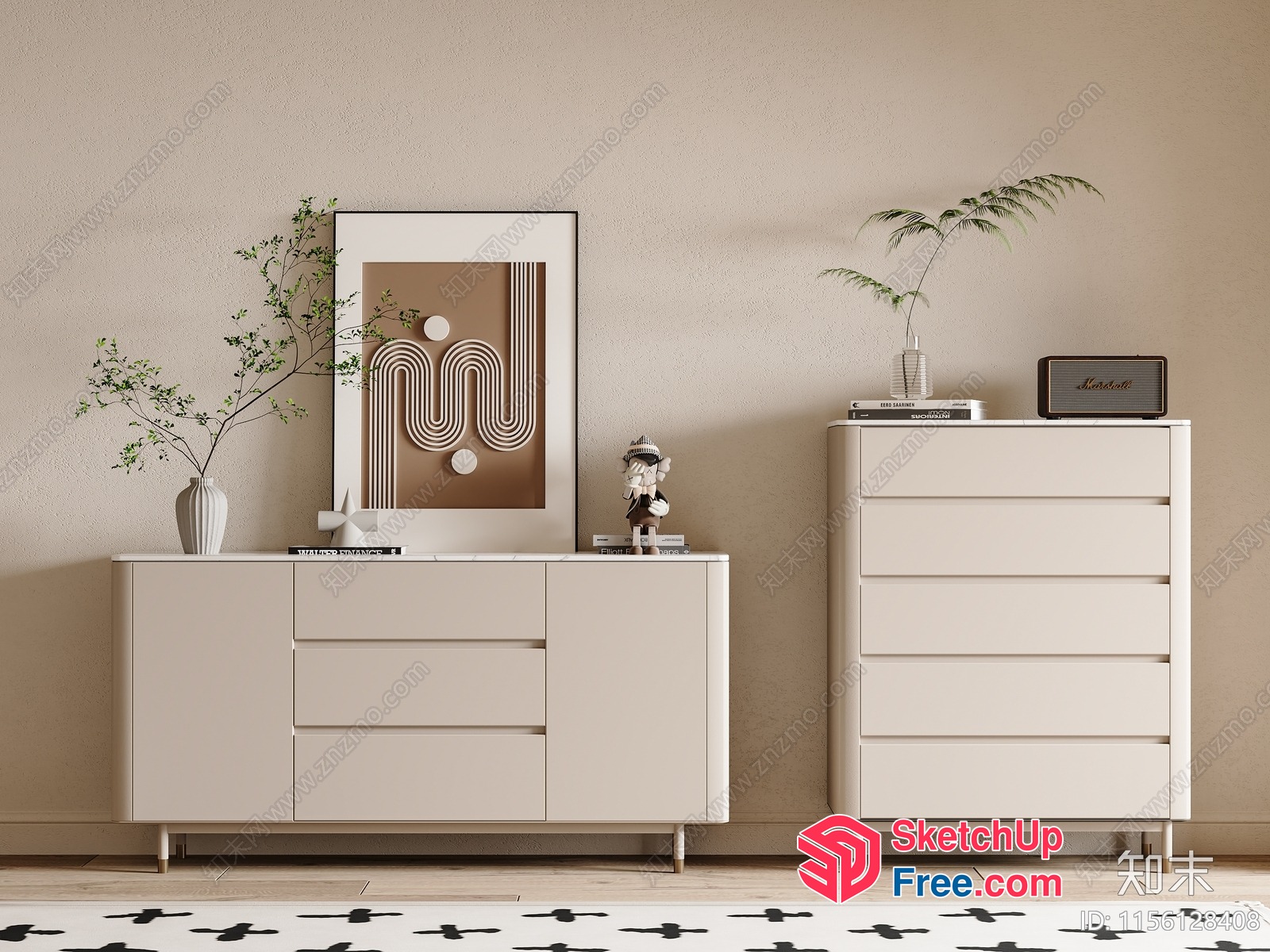 Minimalist Modern Furniture Interior 3D SketchUp File