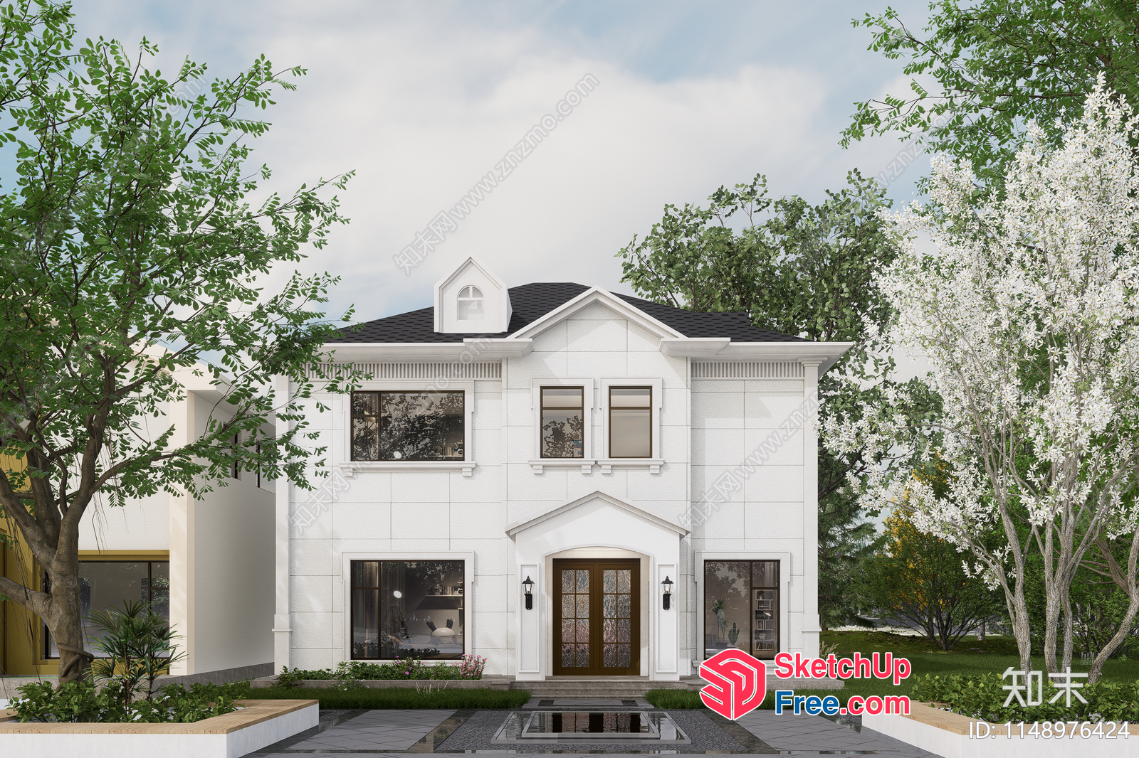 European Style Villa Exterior Decor 3D SketchUp File