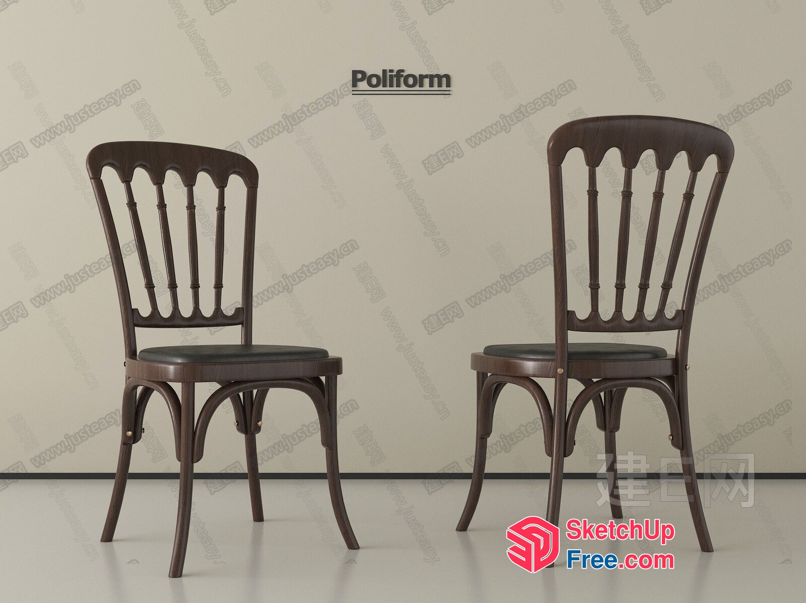 Elegant Poliform Chairs 3D SketchUp File