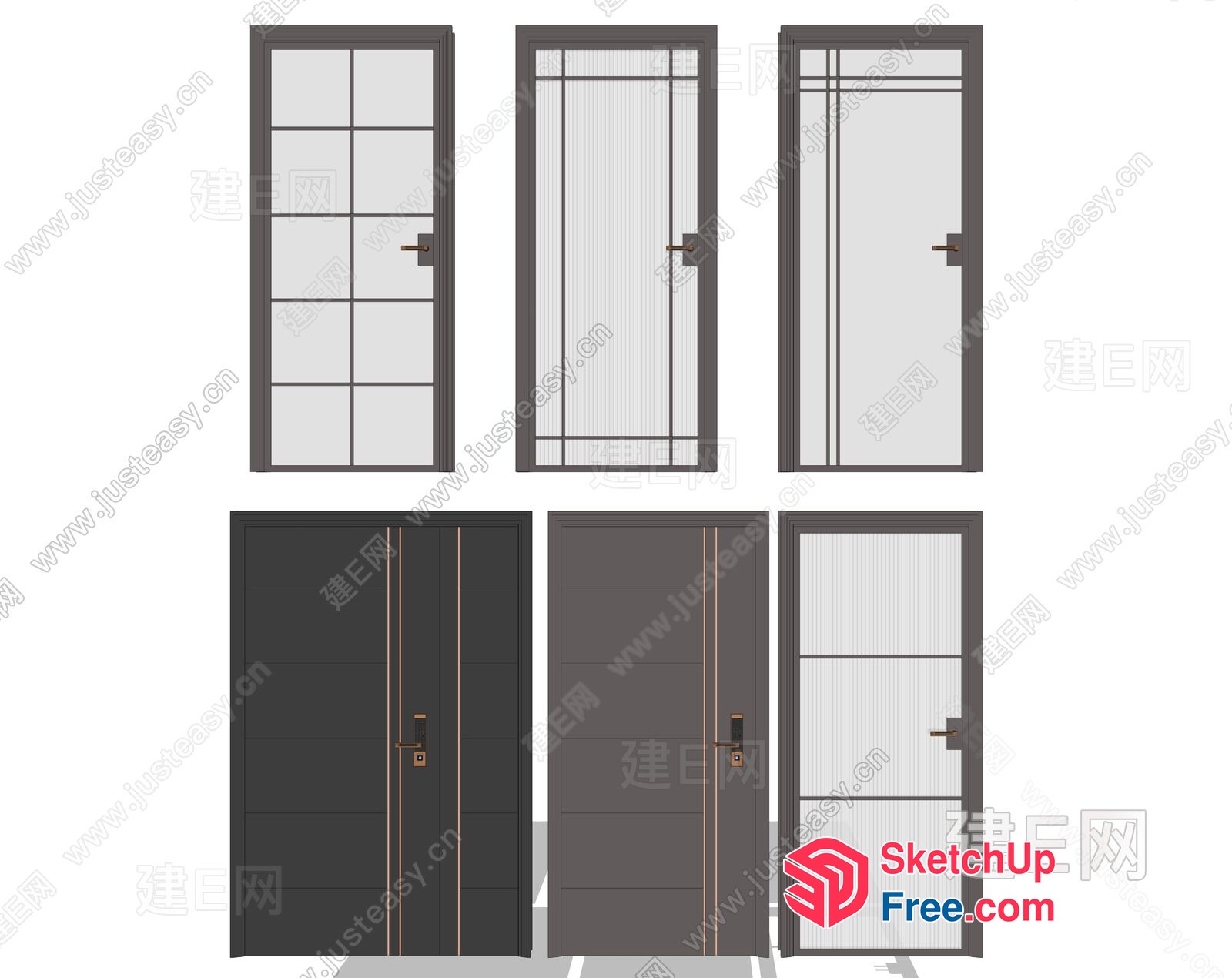 Modern Doors And Windows 3D SketchUp File