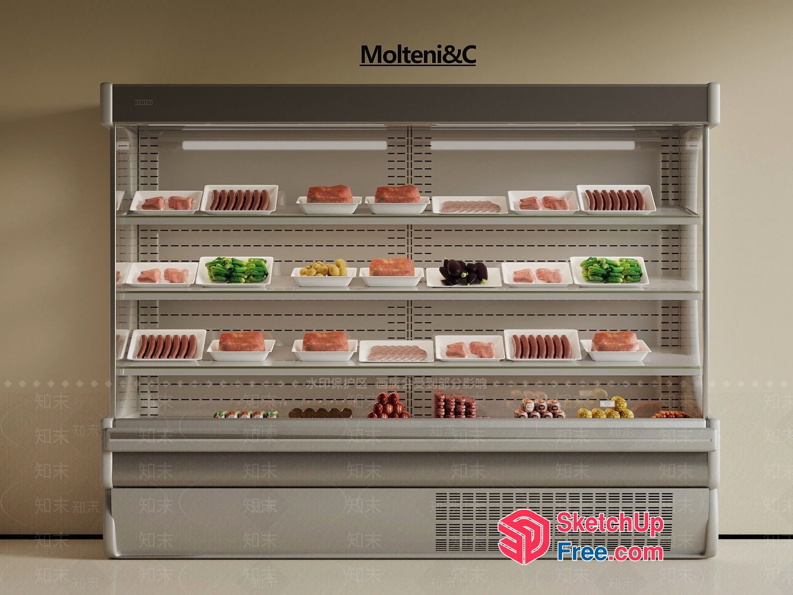 Modern Commercial Refrigeration Display 3D SketchUp File