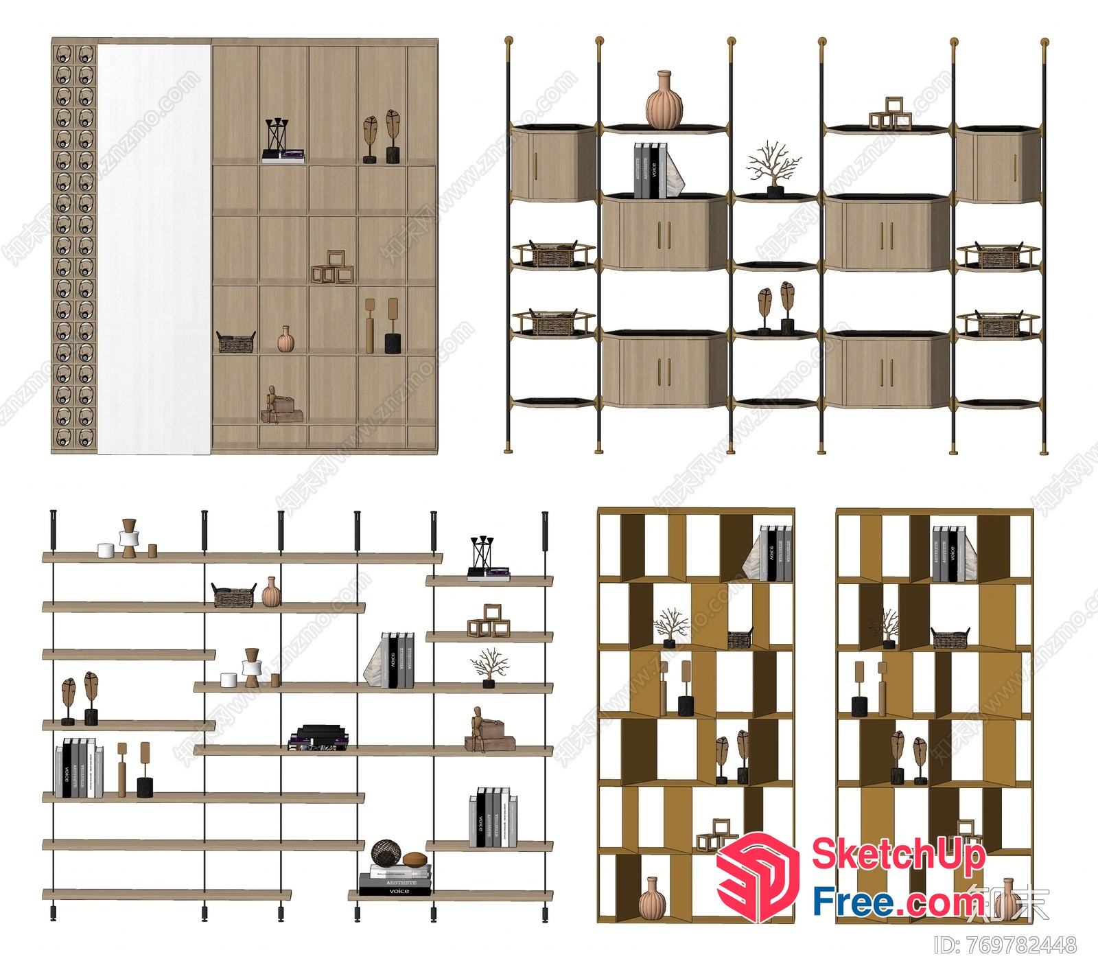 Modern Shelving Unit Collection 3D SketchUp File