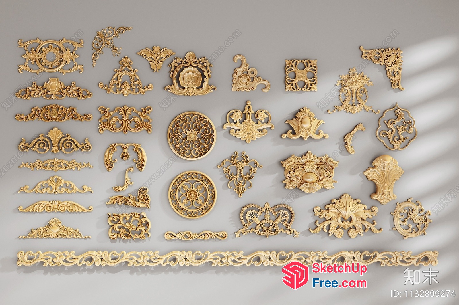 Intricate Ornate Carved Decorations 3D SketchUp File