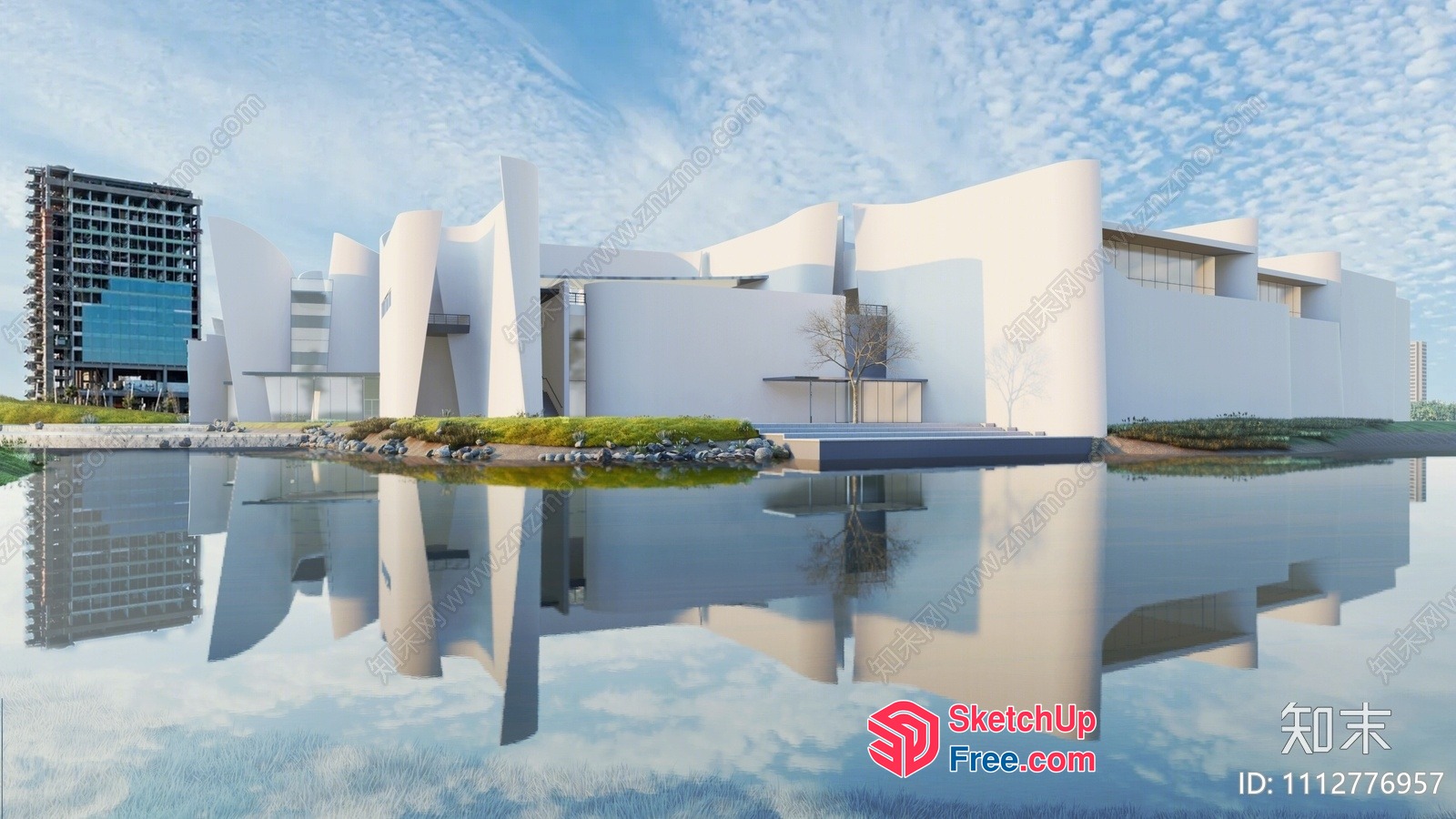 Modern Architecture With A Mix Of Nature 3D SketchUp File