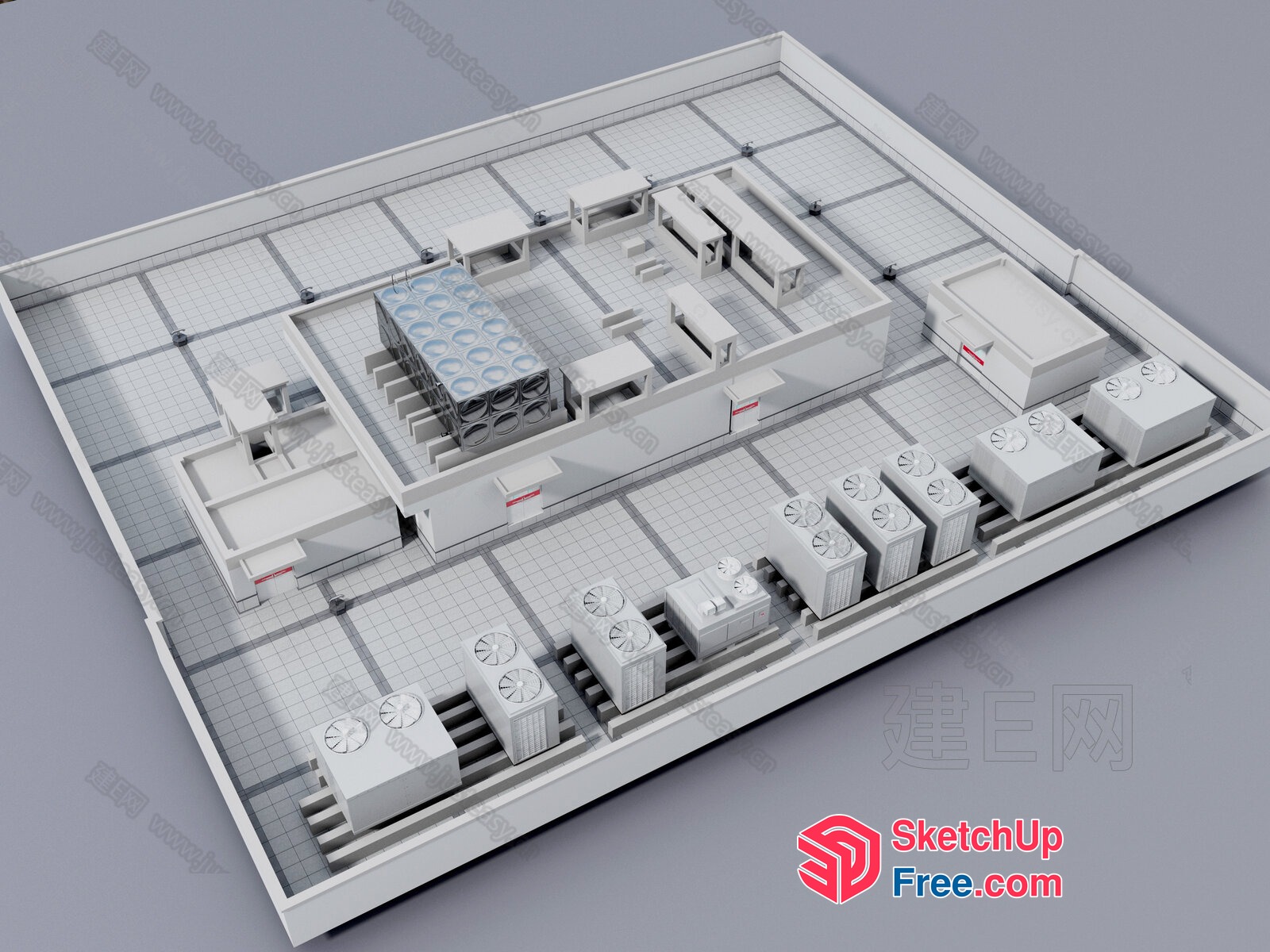 Industrial Building Interior 3D SketchUp File