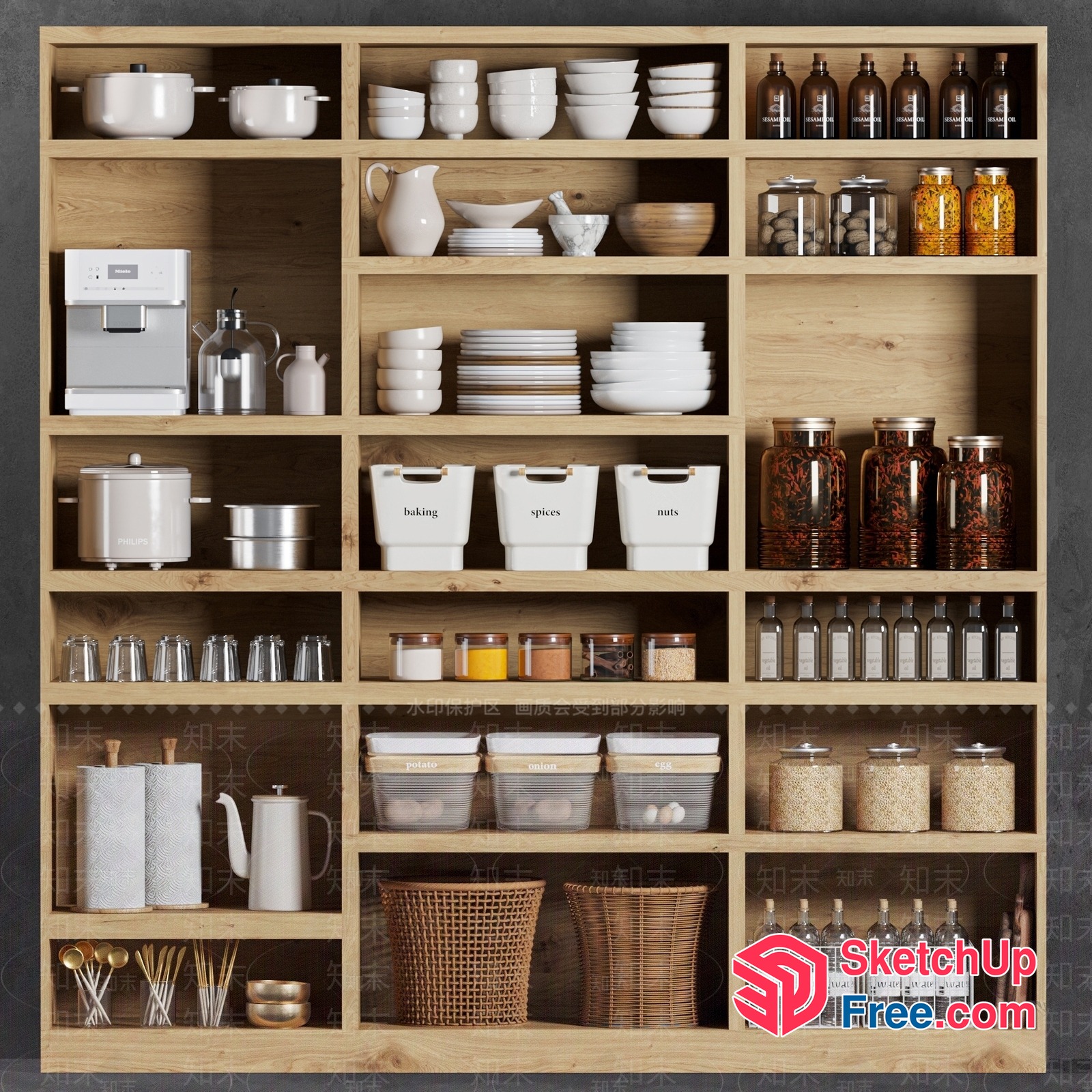 Modern Kitchen Storage Solutions 3D SketchUp File
