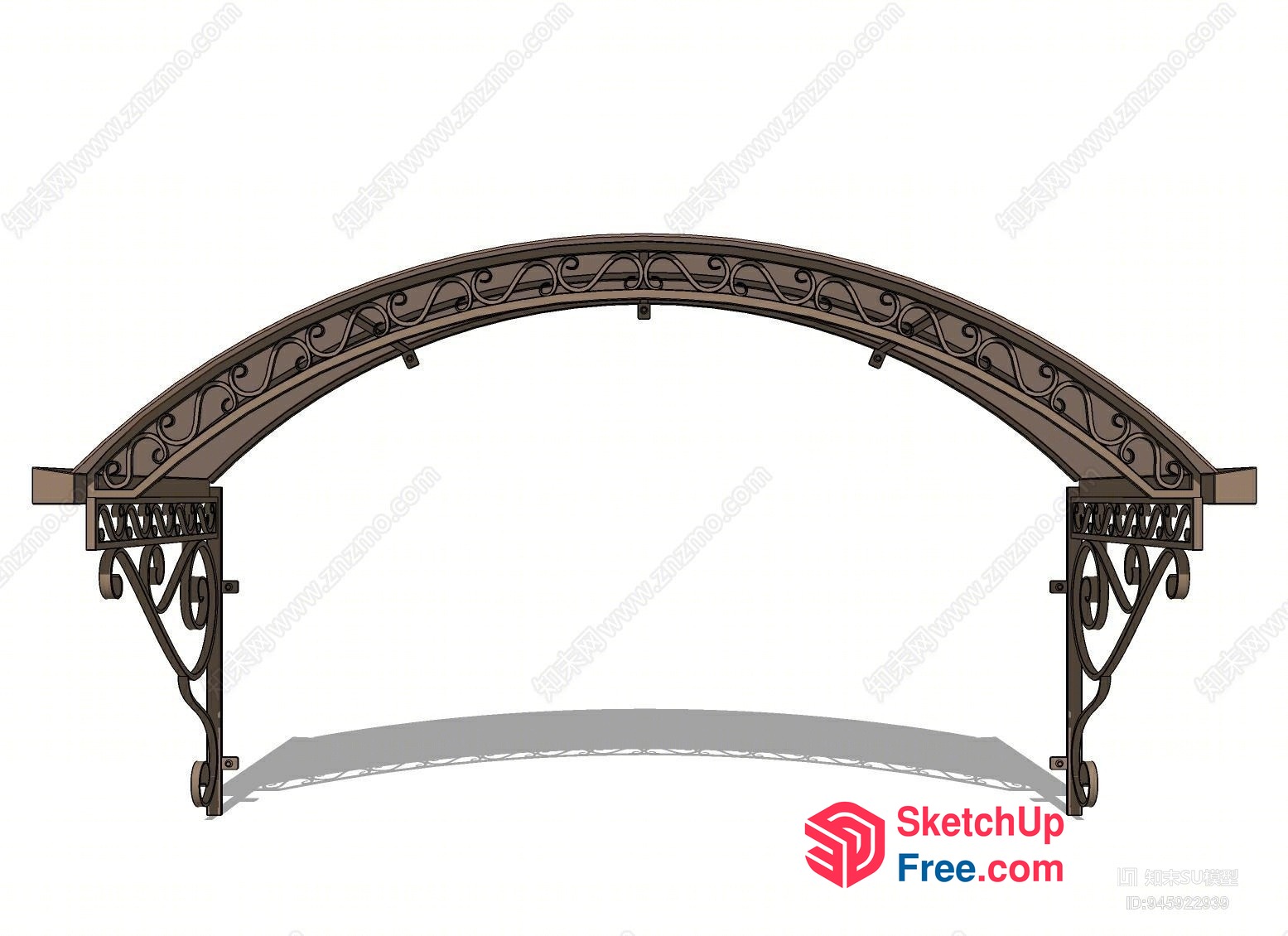 Elegant Outdoor Archway 3D SketchUp File