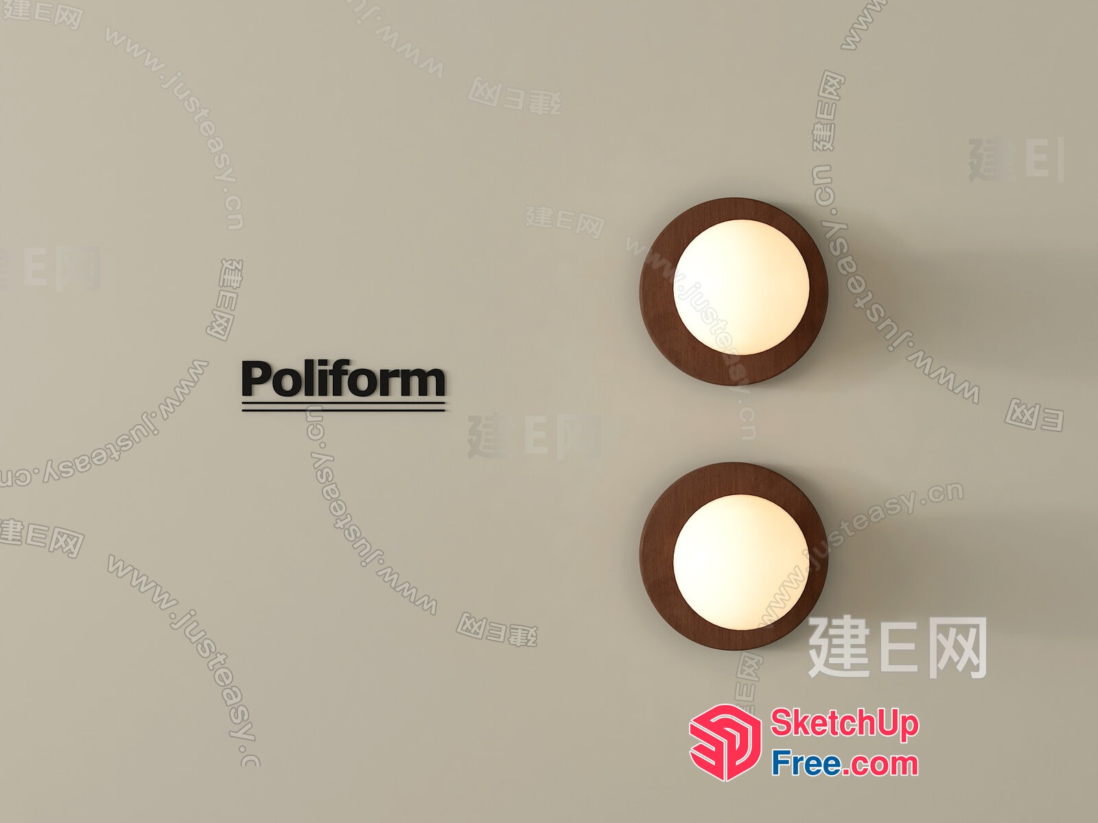 Poliform Wall Lights 3D SketchUp File