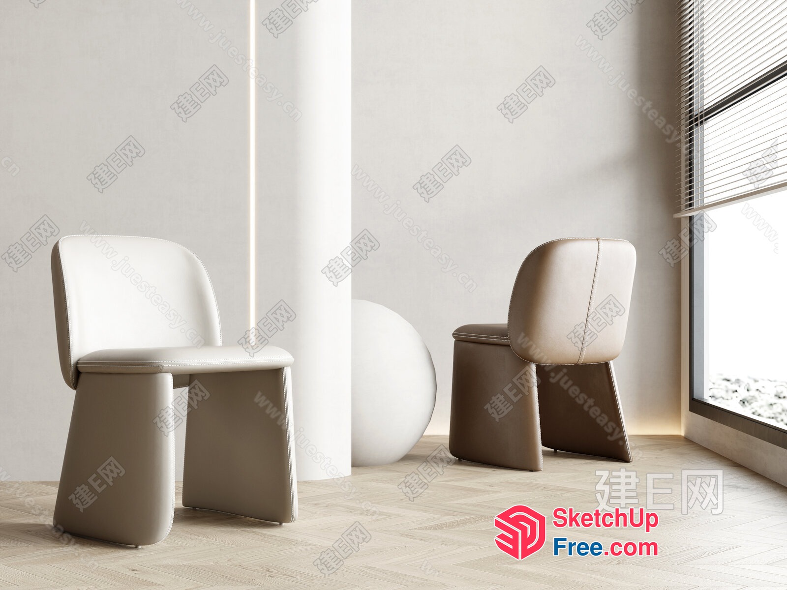 Modern Minimalist Interior Design With Elegant Furniture 3D SketchUp File