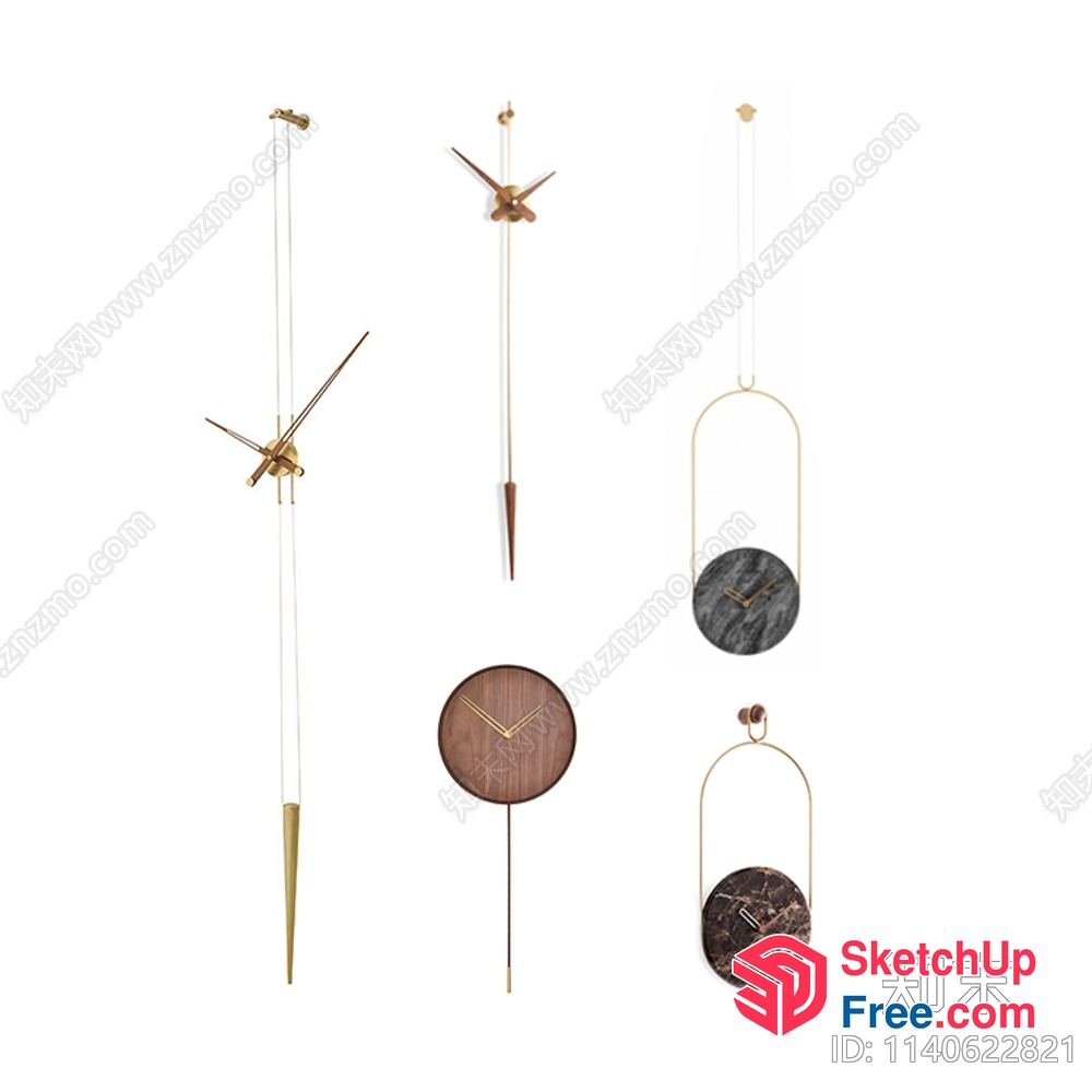 Timeless Minimalist Wall Clocks 3D SketchUp File