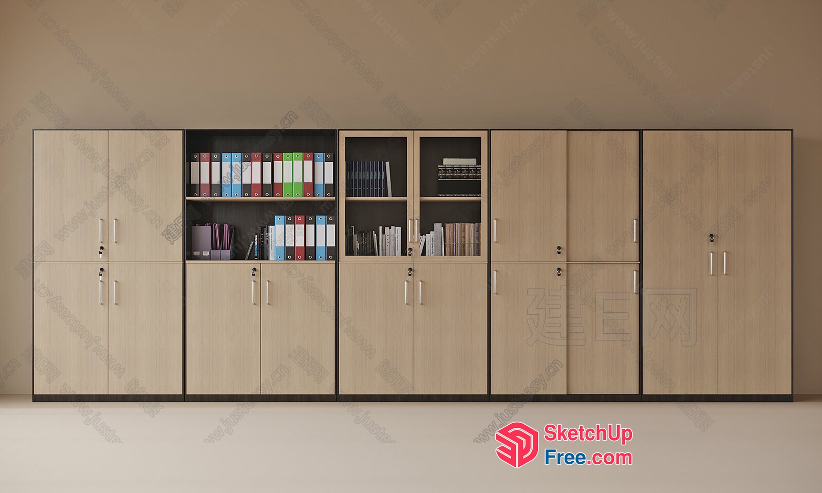 Modern Office Storage Cabinets 3D SketchUp File