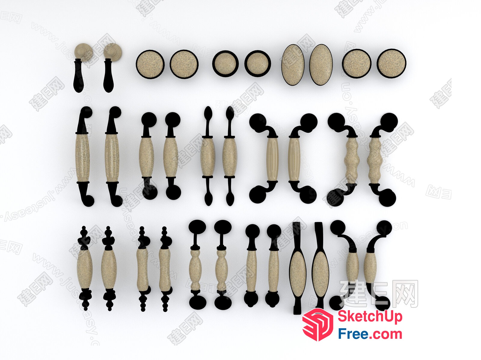 Vintage Style Hardware Collection 3D SketchUp File