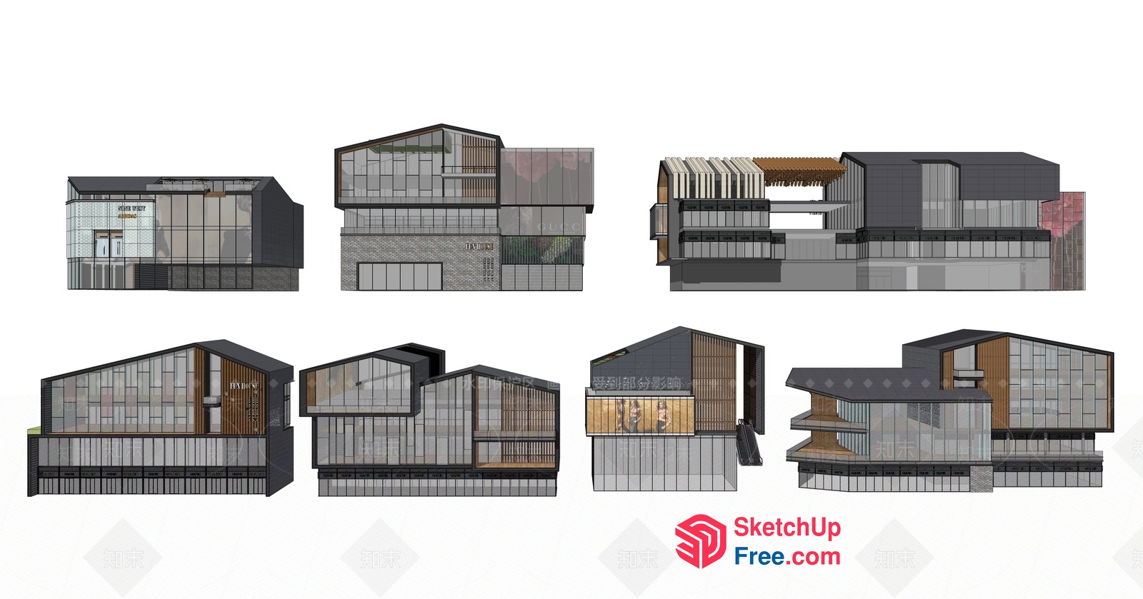 Modern Villa Exterior Design With Unique Architecture 3D SketchUp File