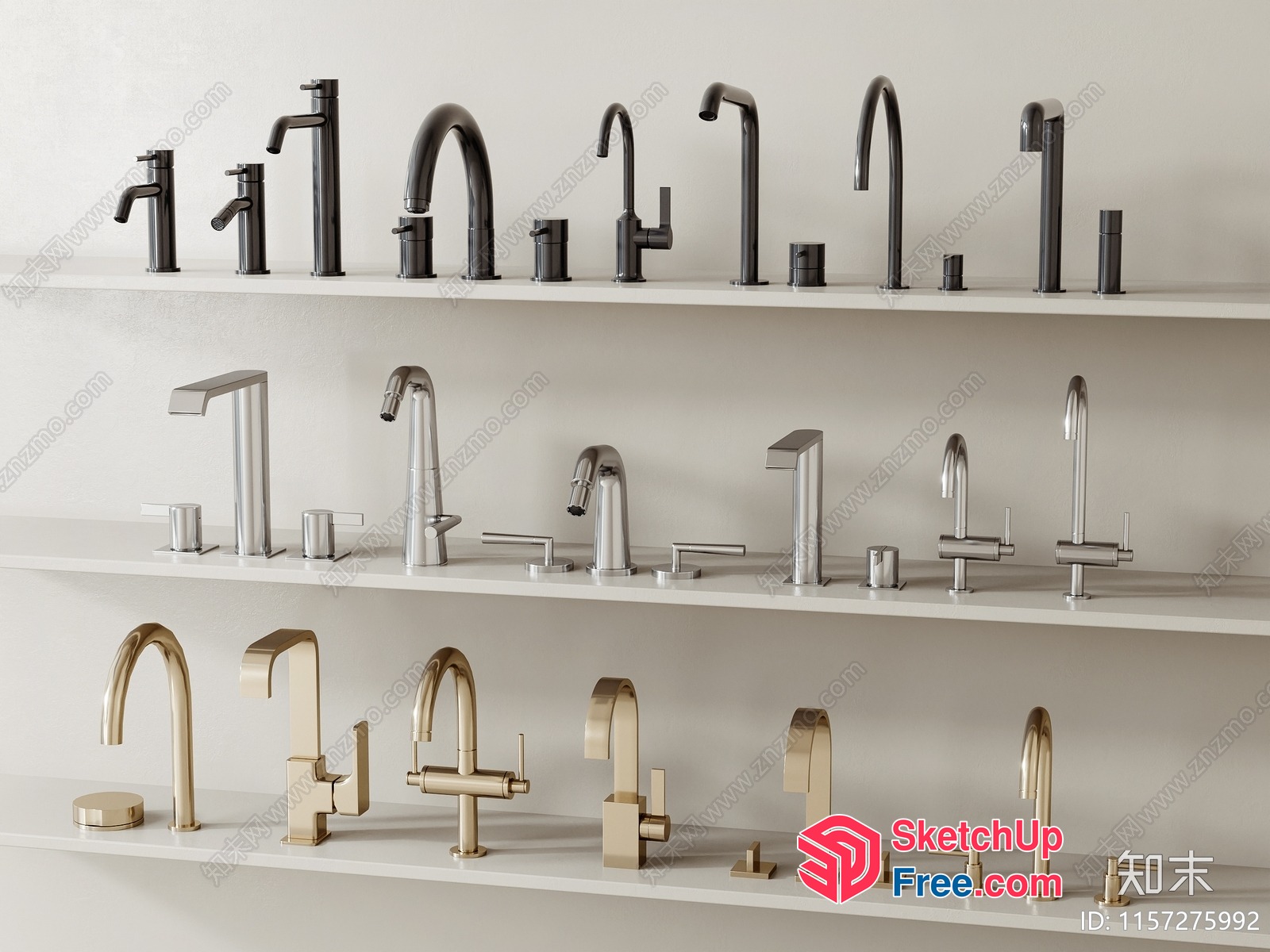 Modern Faucet Showcase 3D SketchUp File
