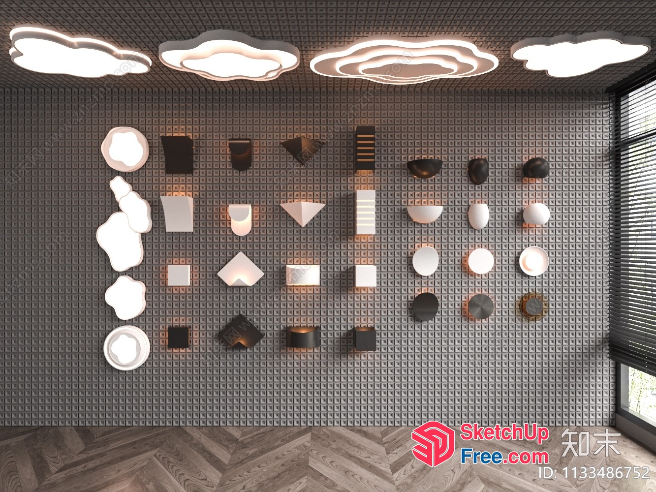 Modern Minimalist Ceiling Light Designs 3D SketchUp File