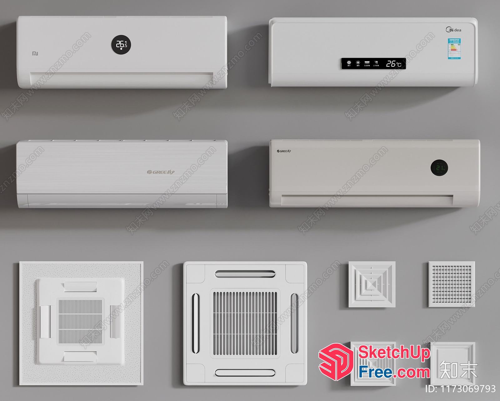 Air Conditioning Units And Ventilation System 3D SketchUp File