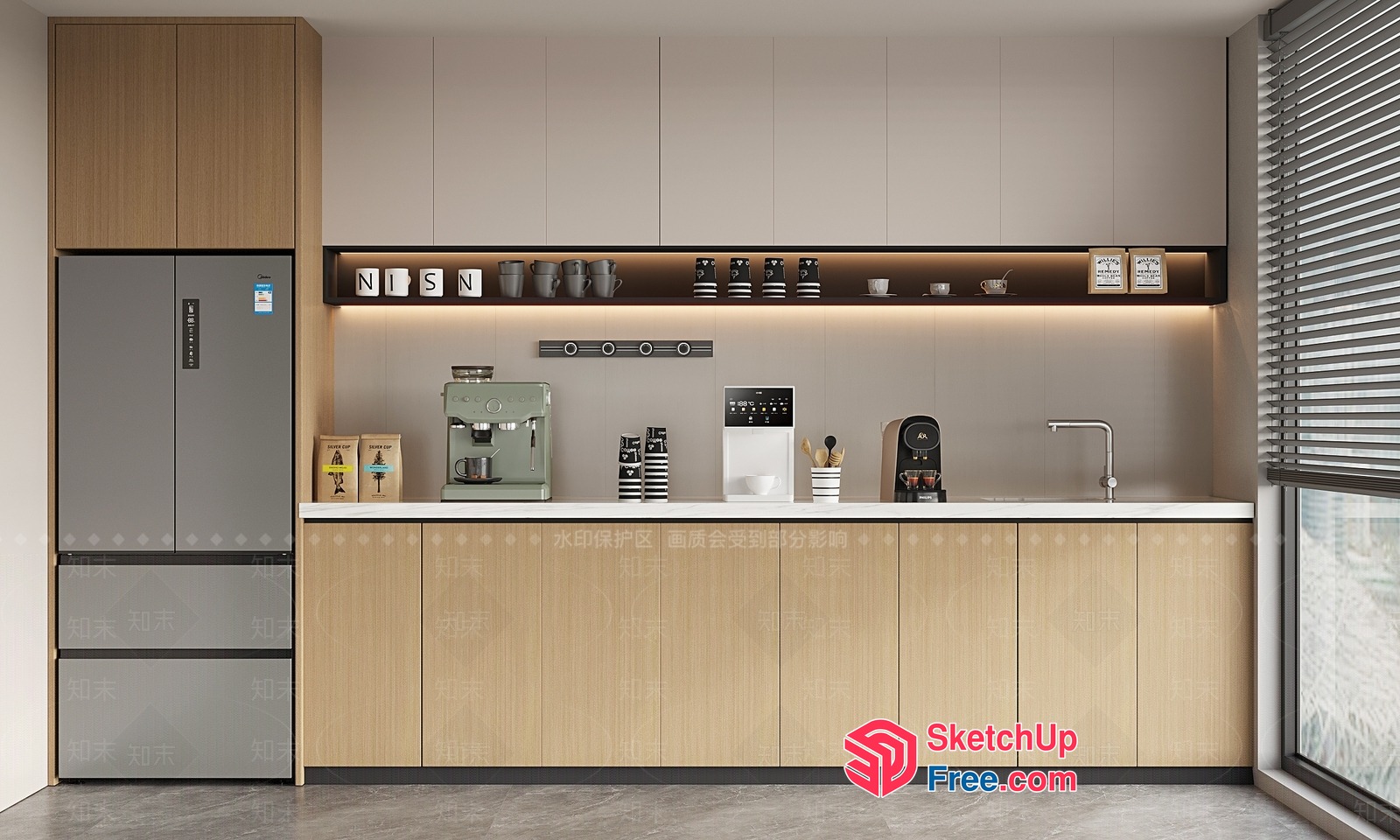 Modern Kitchen With Sleek Appliances And Minimalist Decor 3D SketchUp File