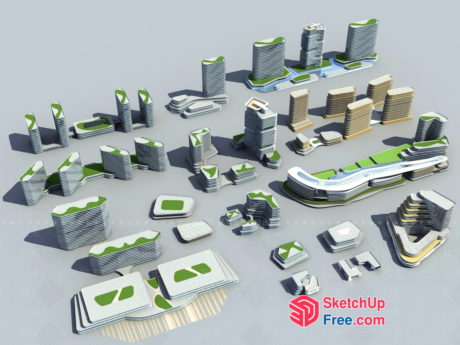 Futuristic Cityscape 3D SketchUp File