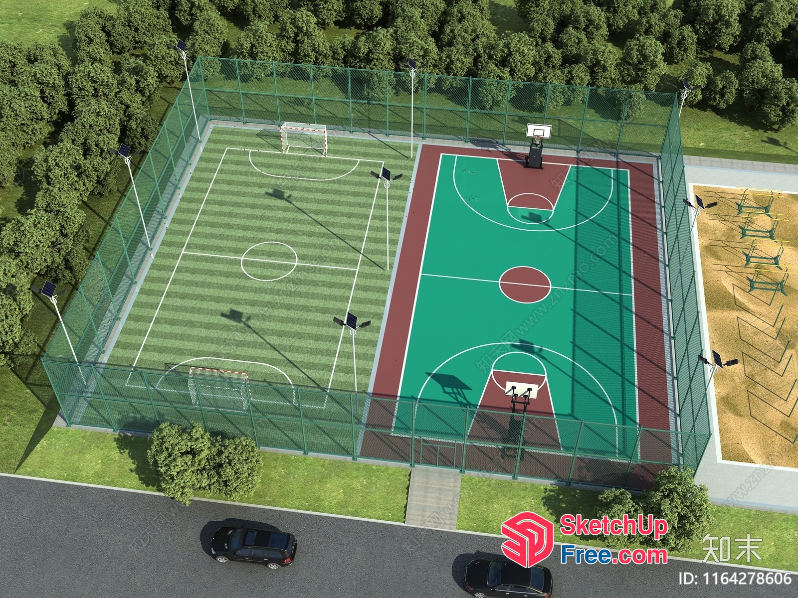 Outdoor Sports Facilities 3D SketchUp File