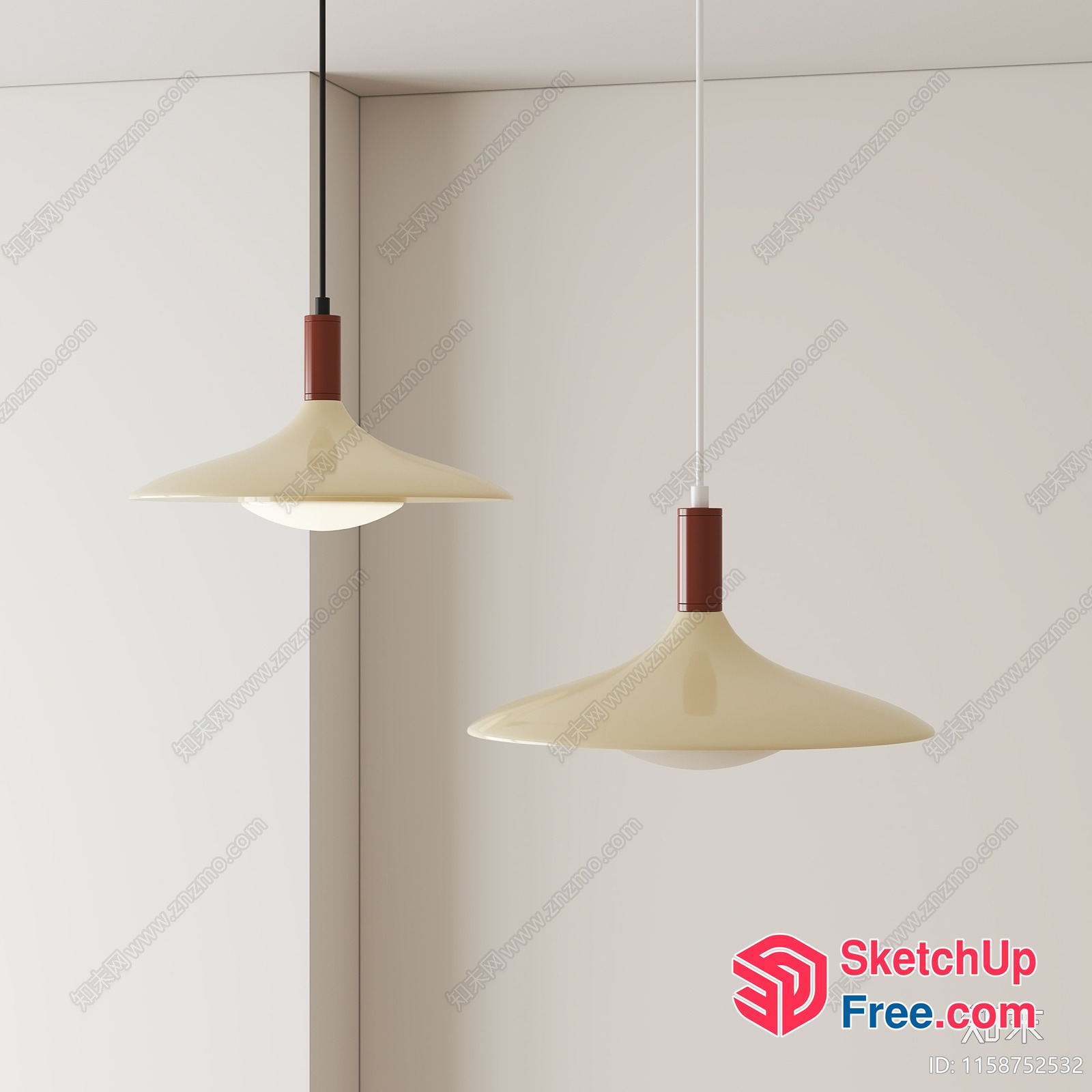 Minimalist Modern Pendant Lights 3D SketchUp File