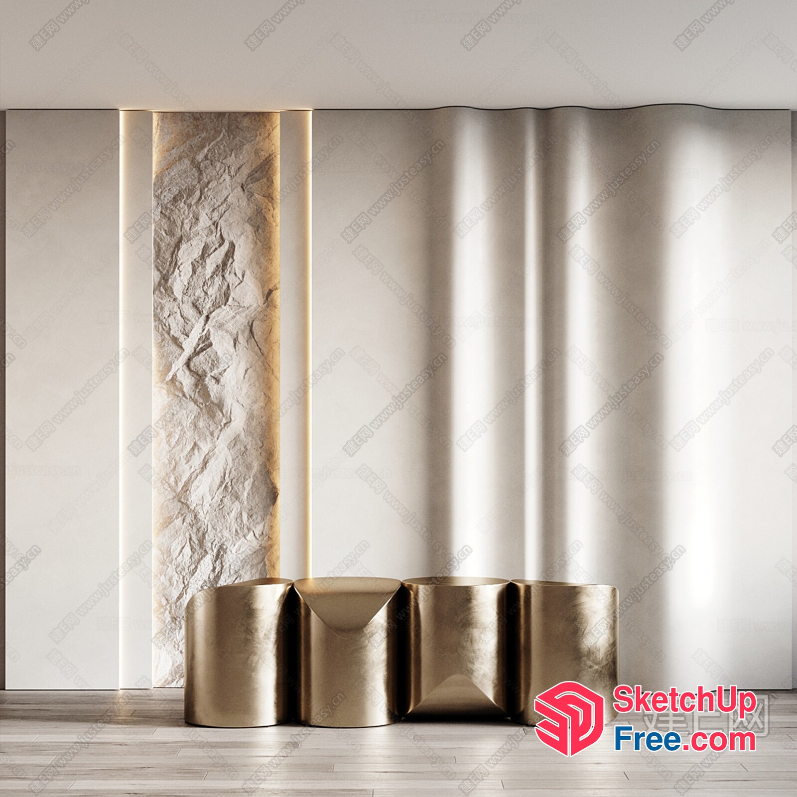 Elegant Modern Interior Design With Sleek Furniture 3D SketchUp File