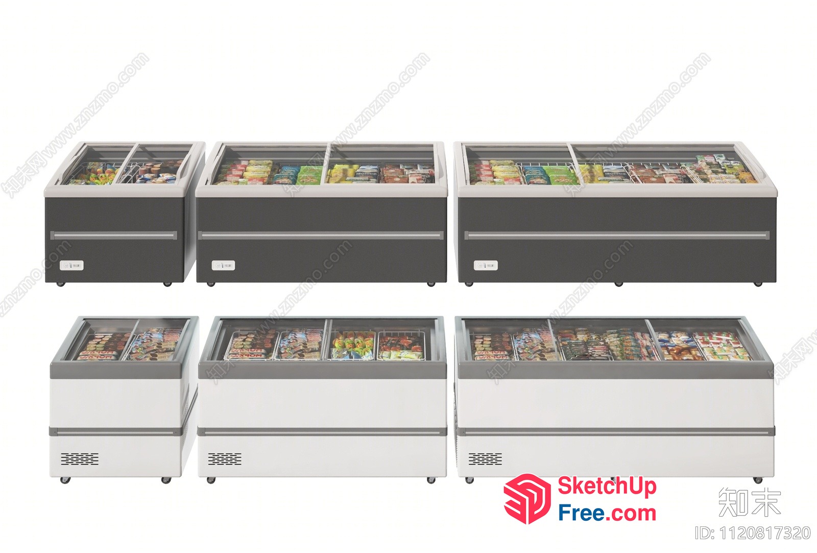 Commercial Street Cladding With Multiple Freezers 3D SketchUp File