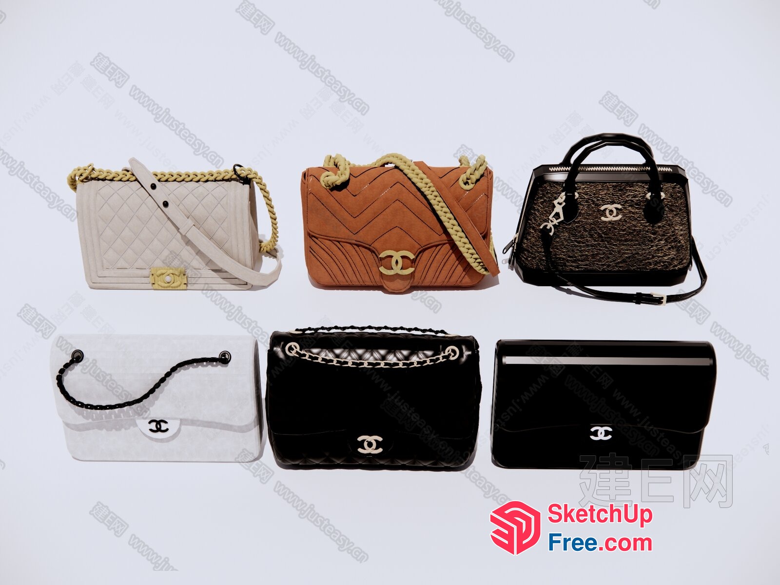 Luxurious Handbags Collection 3D SketchUp File