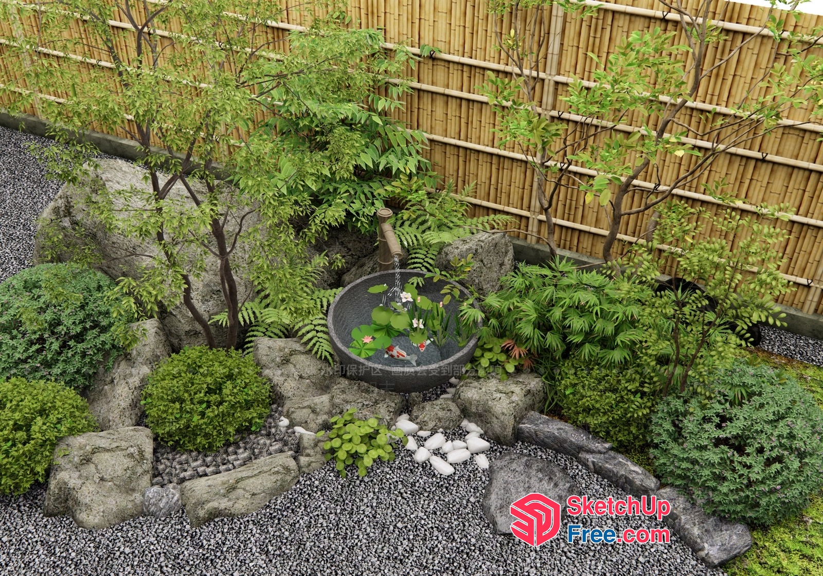 Serene Japanese Garden Oasis 3D SketchUp File
