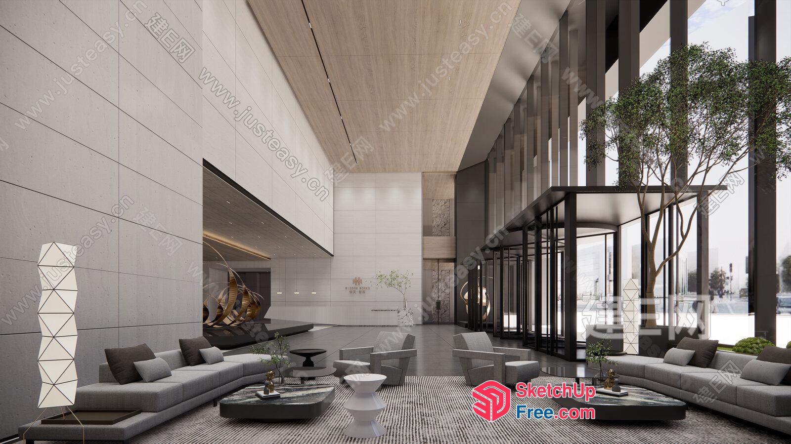 Modern And Elegant Office Interior Design 3D SketchUp File