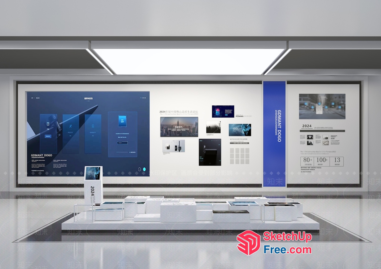 Modern Interior Design Showroom 3D SketchUp File