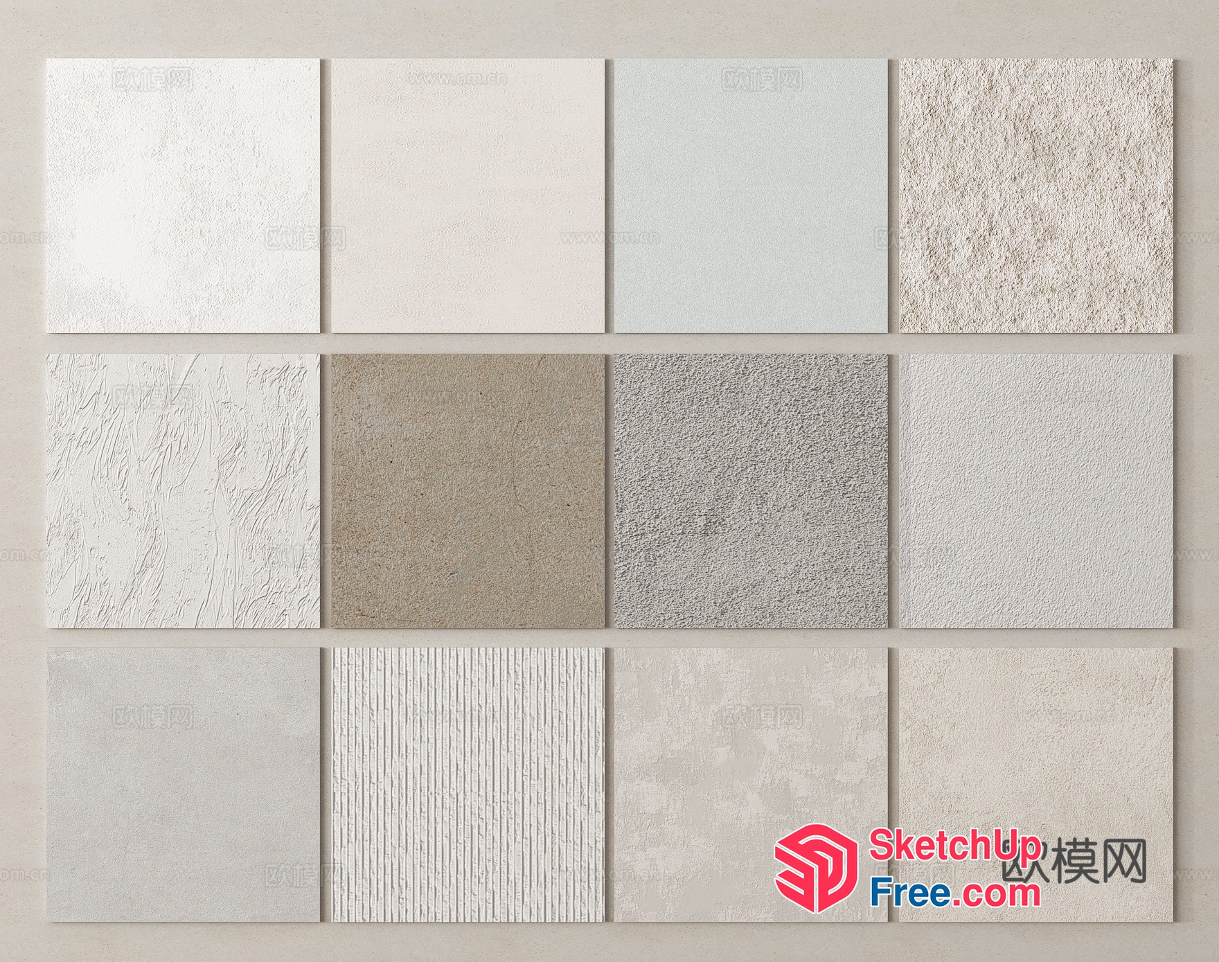 Square Tile Collection 3D SketchUp File