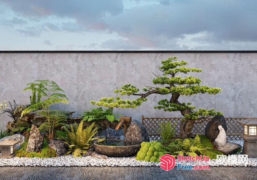 Serene Japanese Garden Oasis 3D SketchUp File