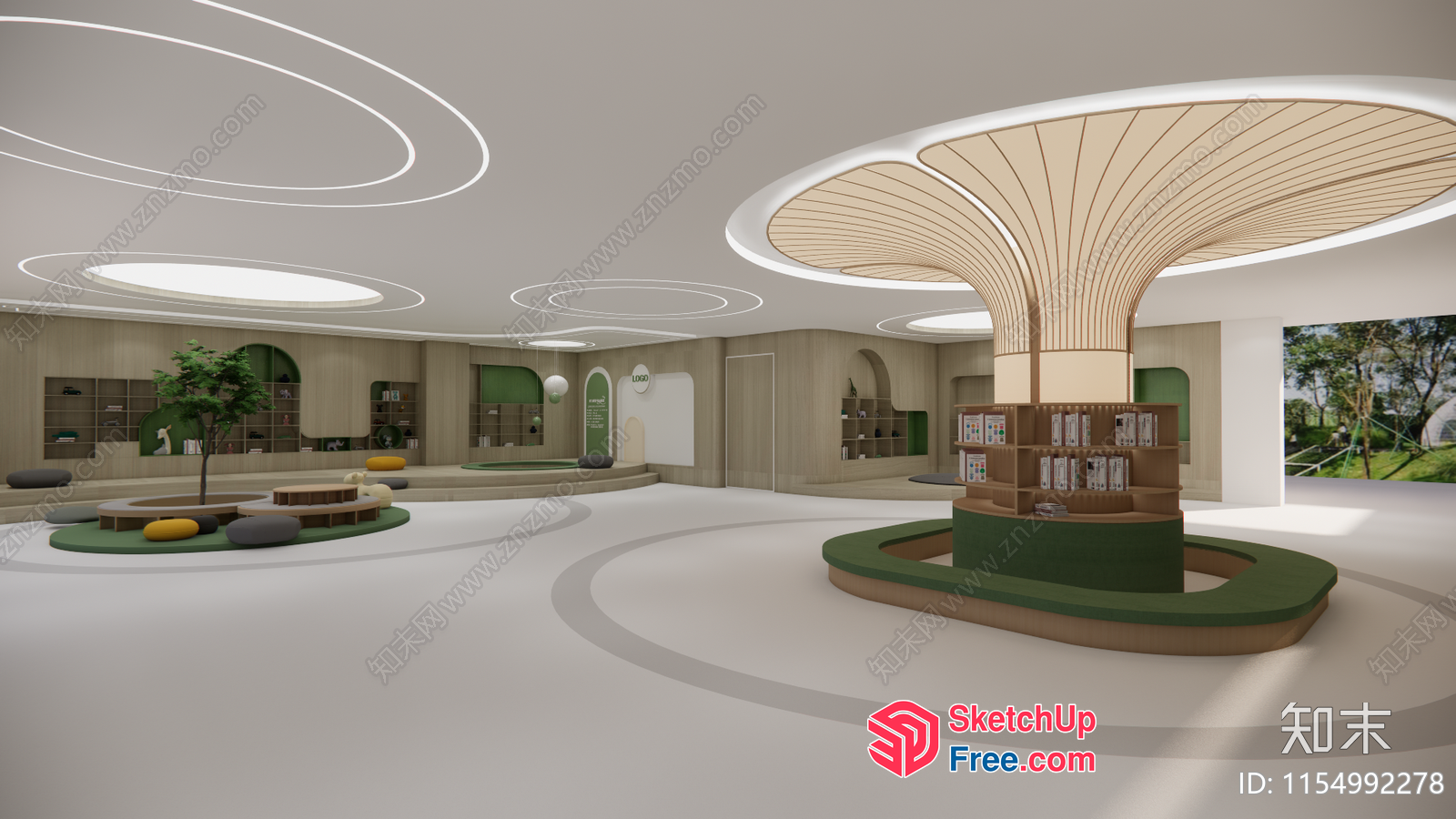 Modern Japanese-Inspired Interior Design 3D SketchUp File