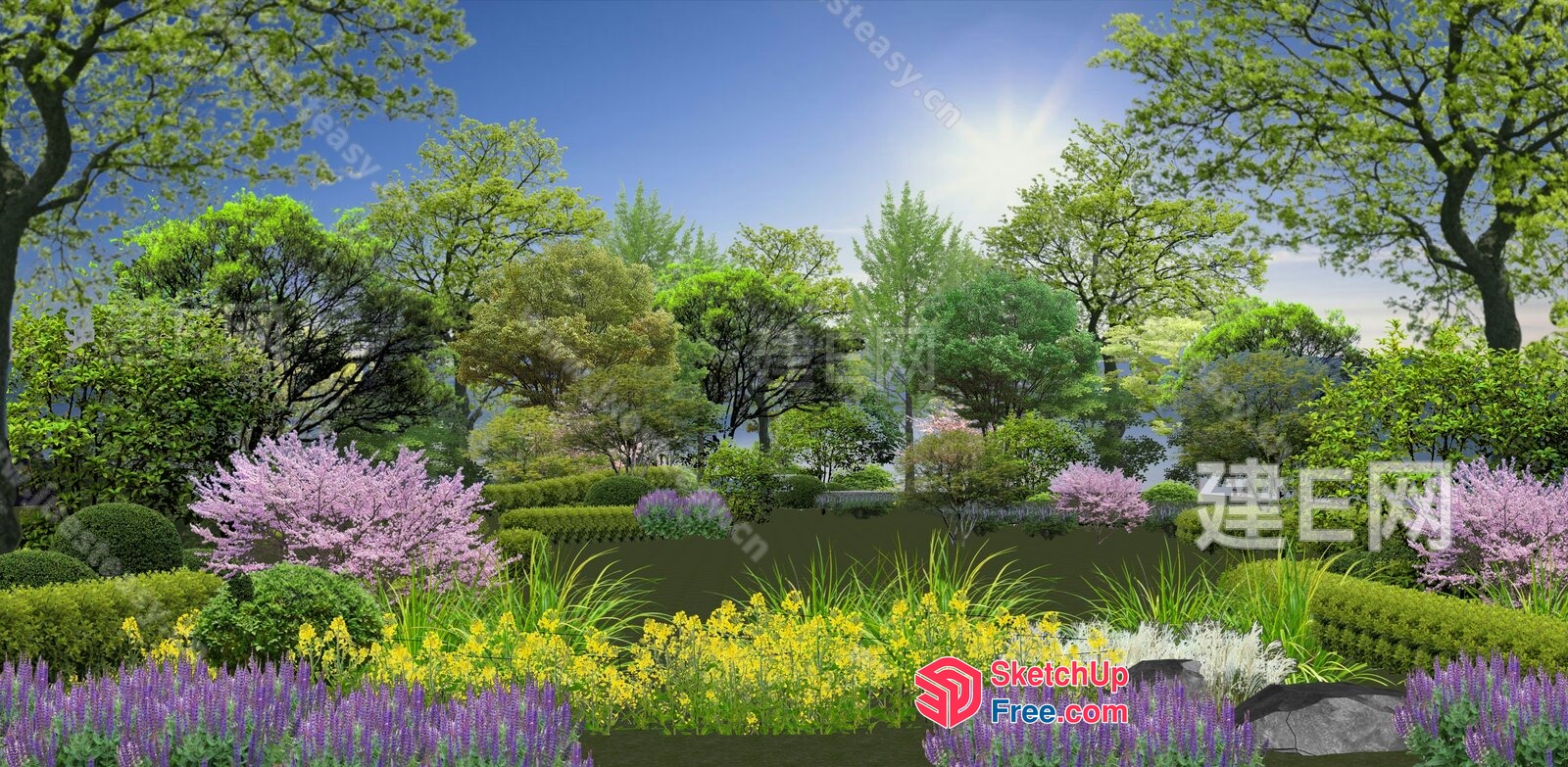 Serene Garden Oasis 3D SketchUp File