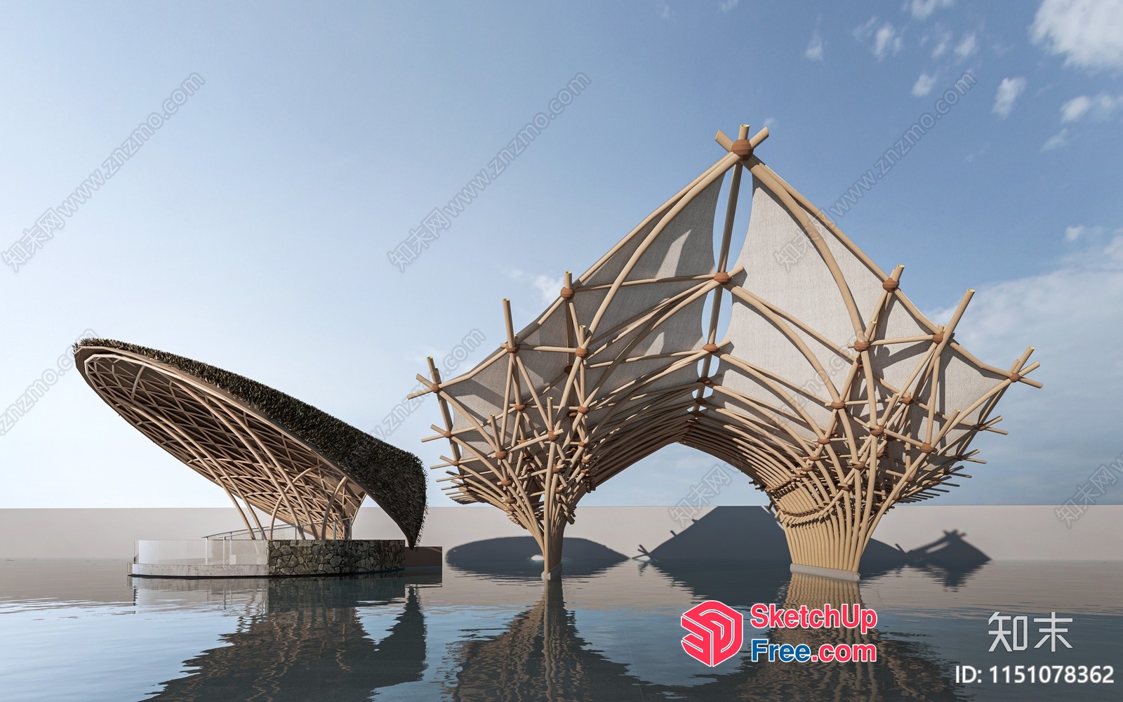 Futuristic Treehouse With Biophilic Design 3D SketchUp File