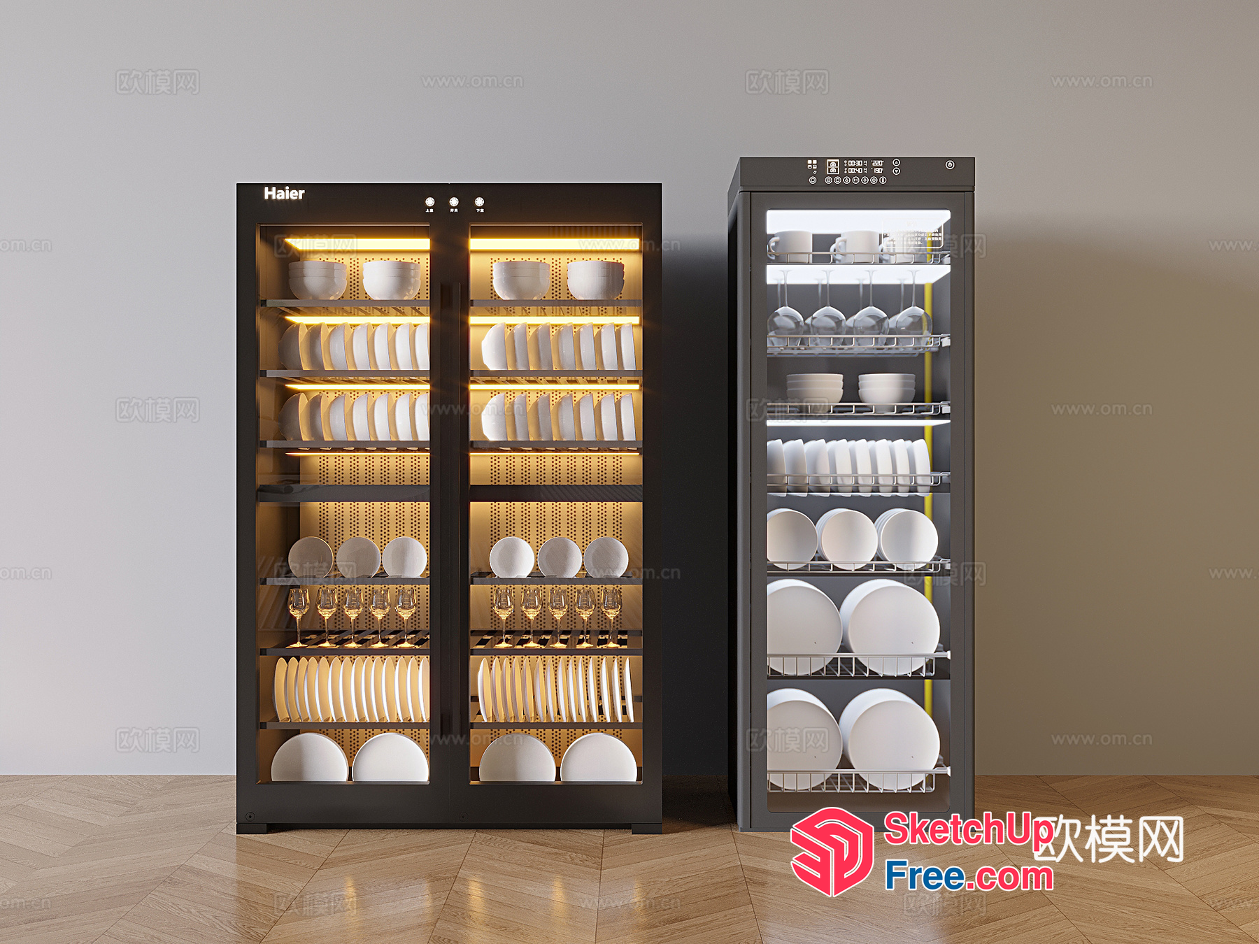 Modern Kitchen Storage And Display 3D SketchUp File