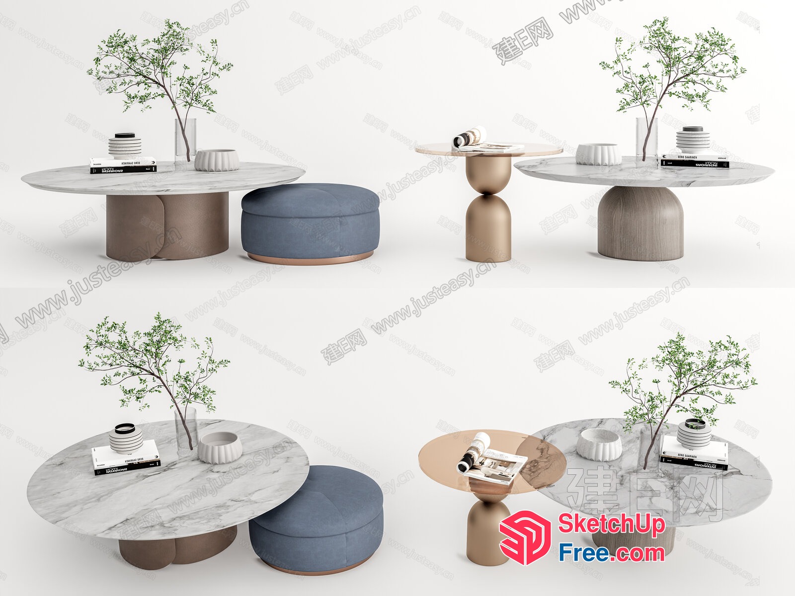 Modern Living Room Furniture Collection 3D SketchUp File