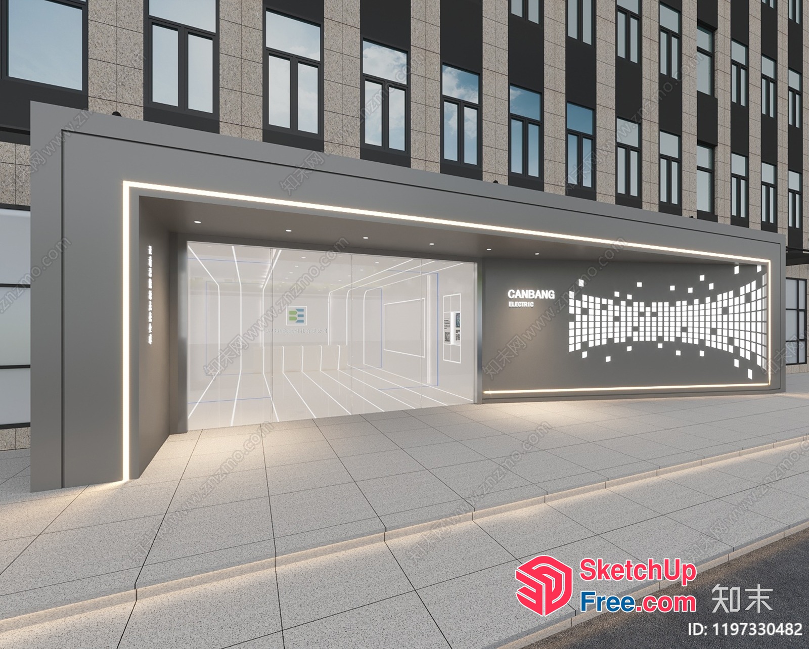 Canbang Elevator Entrance 3D SketchUp File